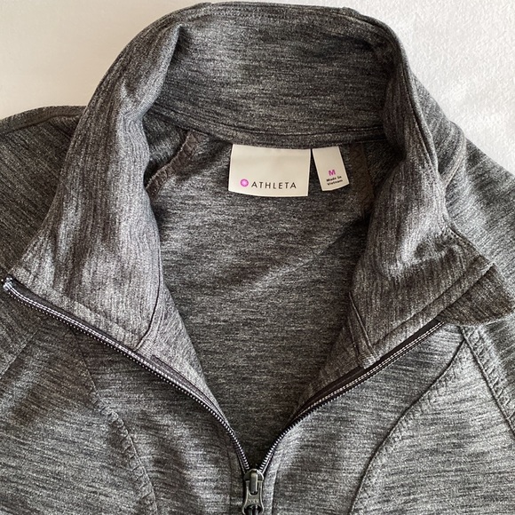 Athleta CYA Hope 2 activewear running jacket striated grey reflective Medium - Picture 5 of 16
